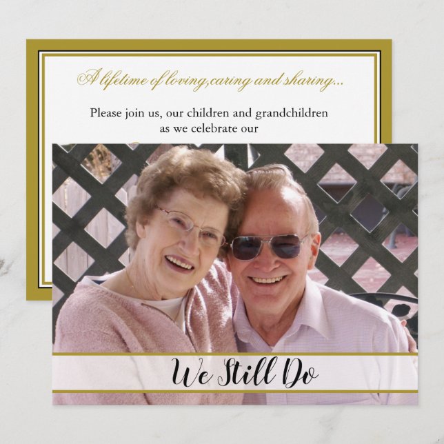 Invitation 50e anniversaire de mariage Nous faisons toujours  (Devant / Derrière)