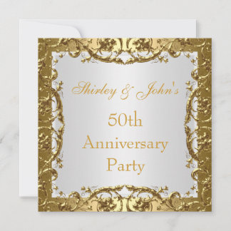 Invitation 50e anniversaire de mariage or 2