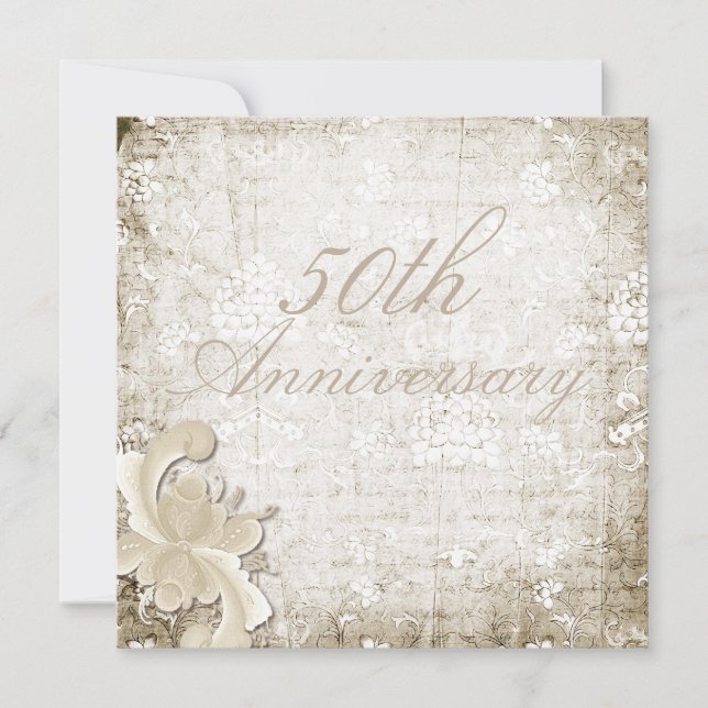 Invitation 50e Anniversaire de Mariage sur mesure design Tele (Devant)