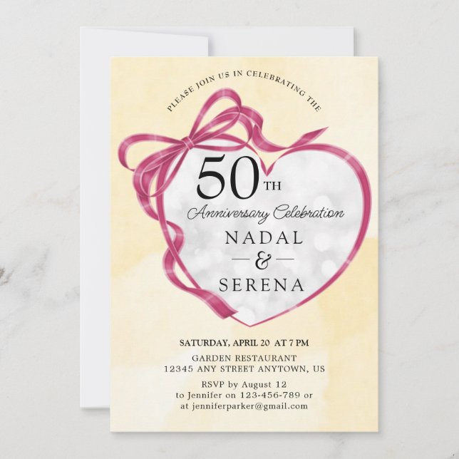 Invitation 50e anniversaire du Mariage (Devant)