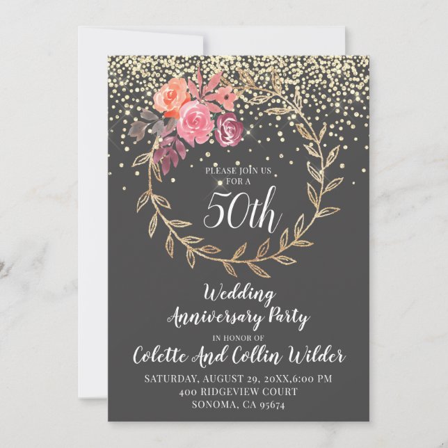 Invitation 50e anniversaire du Mariage (Devant)