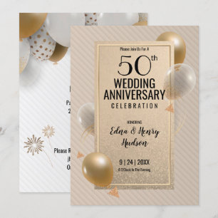 Invitation 50e anniversaire du Mariage d'or