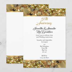Invitation 50e anniversaire du mariage d'or