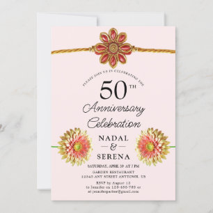 Invitation 50e anniversaire du Mariage Or