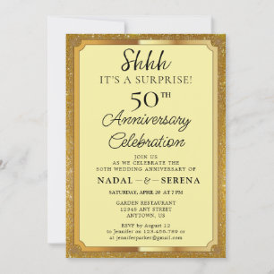 Invitation 50e anniversaire du Mariage surprise