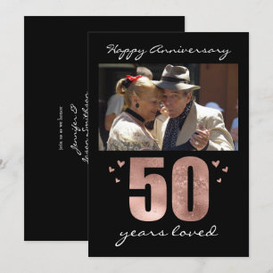 Invitation 50e anniversaire du Mariage Une fête photo