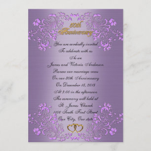 Invitation 50e anniversaire du Mariage vow renouvellement Lav