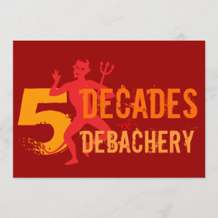 Invitation 50e anniversaire - Enfer d'une fête