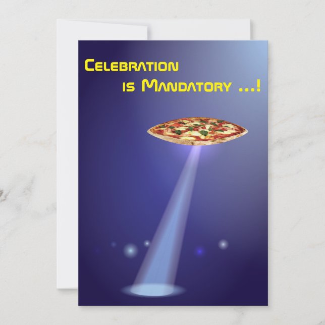 Invitation 50e anniversaire 👽 enlèvement d'Alien de l'OVNI (Devant)