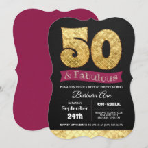 50e anniversaire fabuleux or et rose cinquante