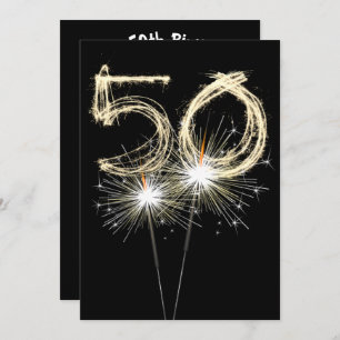 Invitation 50e anniversaire Fête Sparkler
