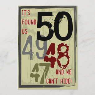 Invitation 50e anniversaire Grungy Countdown Couples