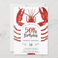 50e anniversaire Homard Fun de fruits de mer Été P
