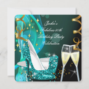 Invitation 50e Anniversaire Incroyables Talons Hauts Pailleté