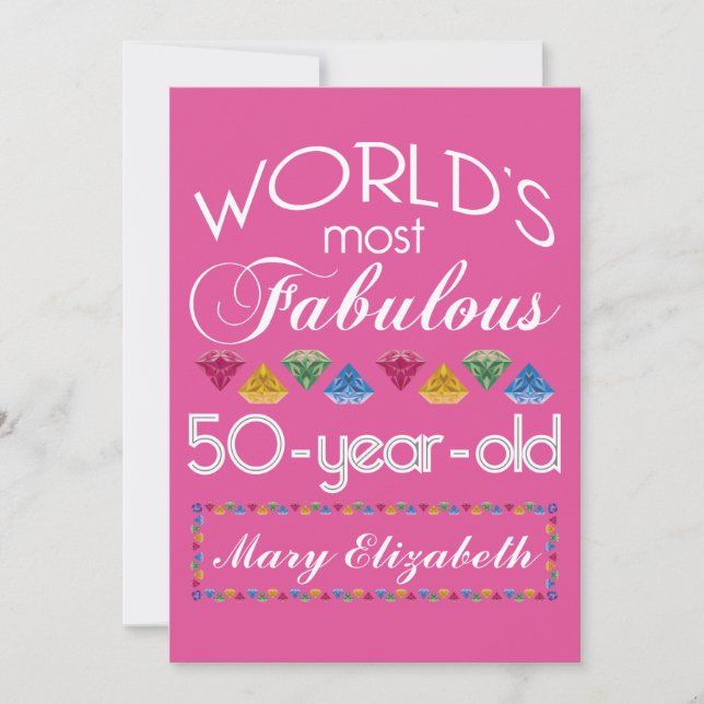 Invitation 50e anniversaire Les plus fabuleuses Gems frambois (Devant)
