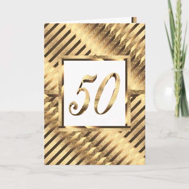 Invitation 50e Anniversaire Noces d'Or (Devant)