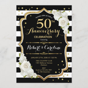 Invitation 50e Anniversaire - Or Noir