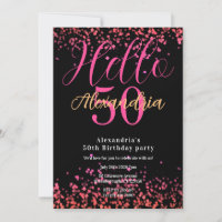 50e anniversaire personnalisé avec strass noir et 