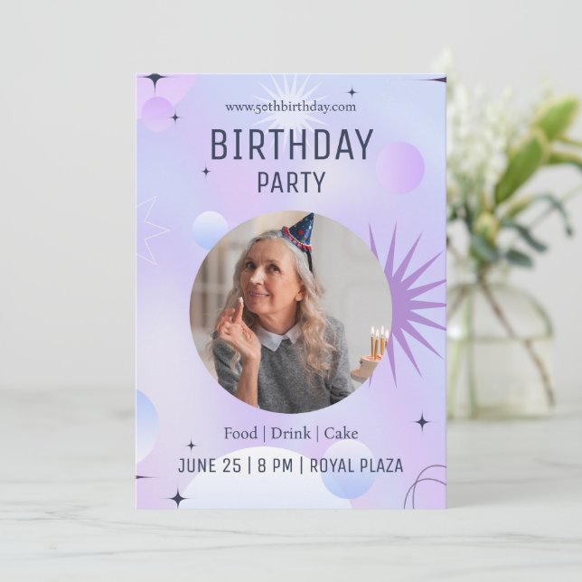 Invitation 50e anniversaire, photo 50e anniversaire (Debout devant)