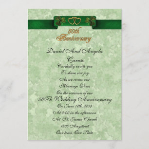 Invitation 50e anniversaire renouvellement du voeu irlandais 