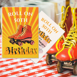 Invitation 50e Anniversaire Roller Skate Né Dans Le les année
