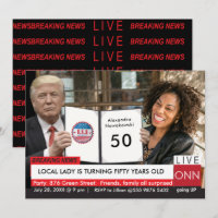 50e anniversaire Trump Women's Funny TV News