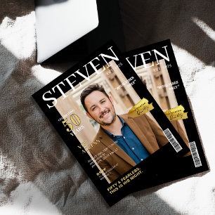 Invitation 50e anniversaire unique couverture photo personnal