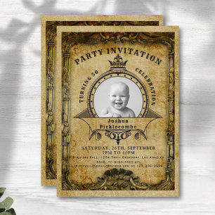 Invitation 50e anniversaire Vintage Retro Photo Surprise Part