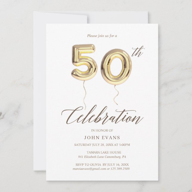 Invitation 50e fête (Devant)