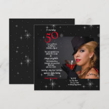 50e fête d'anniversaire Jeune fille Cocktail Invit