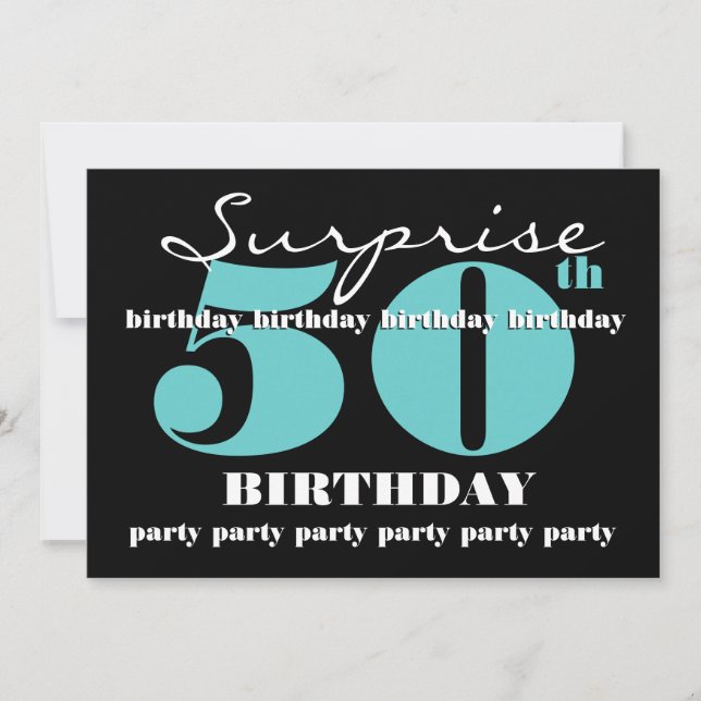 Invitation 50e SUPRISE Anniversaire Modèle d'invitation (Devant)