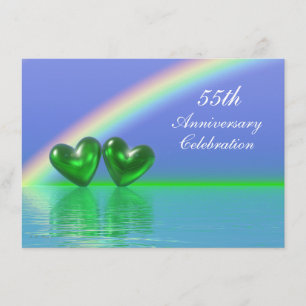 Invitation 55e Anniversaire Cœurs d'Émeraude