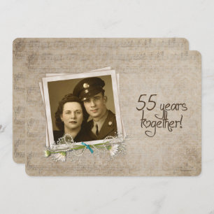 Invitation 55e anniversaire du Mariage Renouveau de la vision