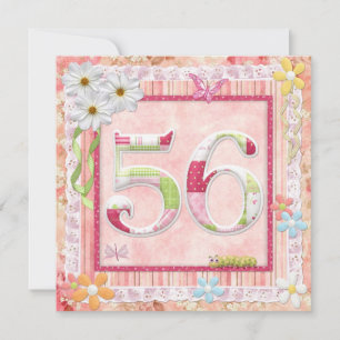 Invitation 56e anniversaire style scrapbooking