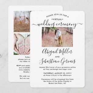Invitation 5 Photo Mariage virtuel Livestream Longue distance