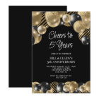 5e anniversaire moderne de Black and Gold