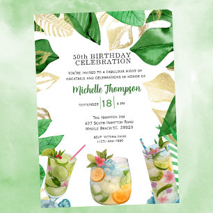 Invitation 5OTH Anniversaire Cocktail Fête