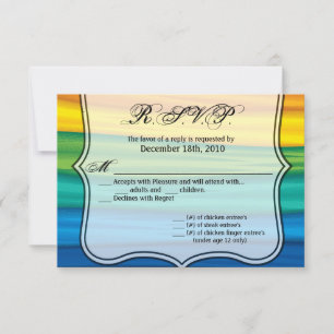 Invitation 5x3.5 R.S.V.P Card lgbtq rainbow flag gay lesbian