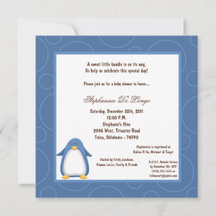 Invitation 5x7 Baby shower de table à points