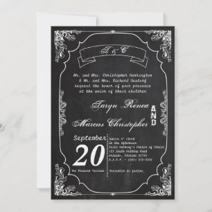 Invitation 5x7 Concours de mariage classique en tableau de bo