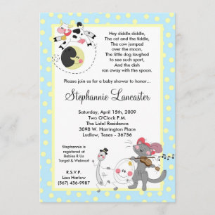 Invitation 5x7 Hey Diddle Diddle DidSery Baby shower Invitati