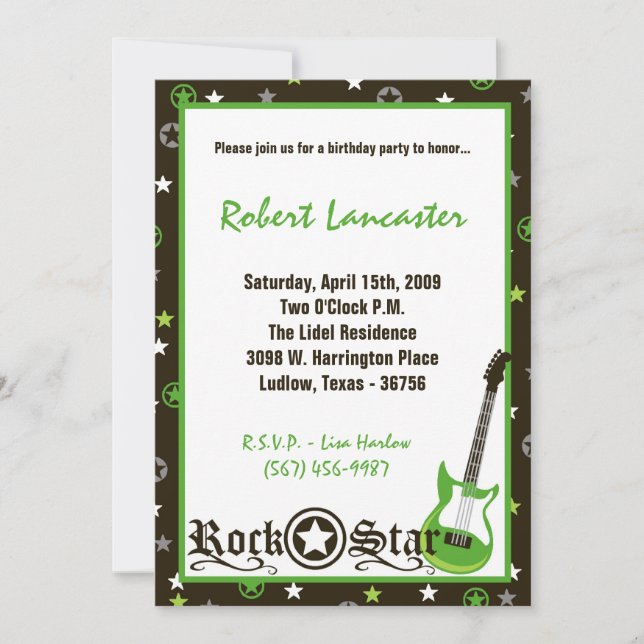 Invitation 5x7 - Invitation pour l'anniversaire de (Devant)