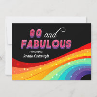 60 et Fabulous Rainbow Sparkle fête d'anniversaire