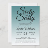 60 et Sassy Turquoise Ombre 60e anniversaire