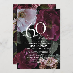Invitation 60 & Fabuleux Moderne Dark Moody Bourgogne rose