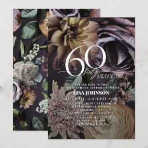 Invitation 60 & Fabuleux Moderne Dark Moody Purple Floral