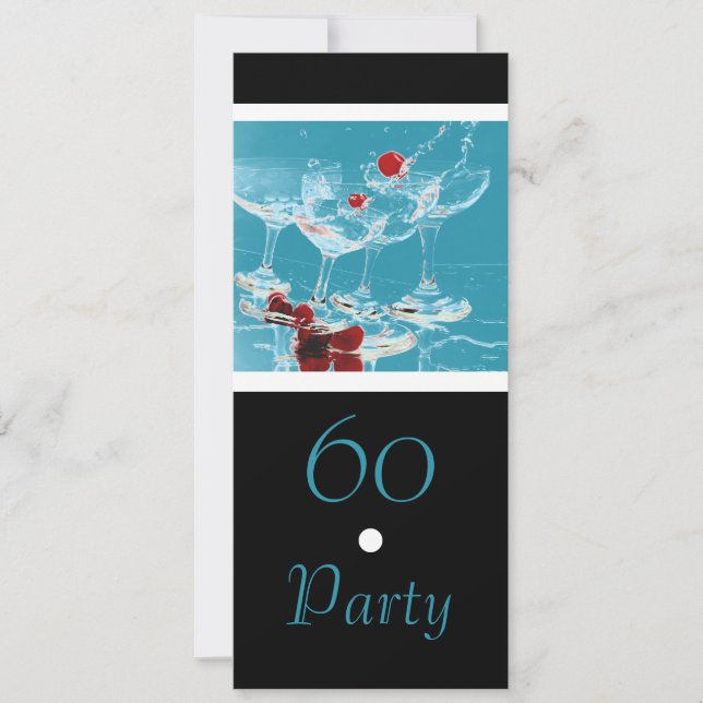 Invitation 60 PERSONNALISER majeure de fête d'anniversaire (Devant)