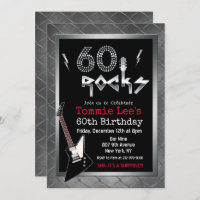 60 Rocks Rockstar Guitar 60e anniversaire Invitati