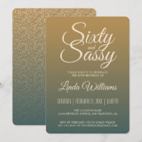60 Sassy Gold Emerald Ombre 60e fête d'anniversair