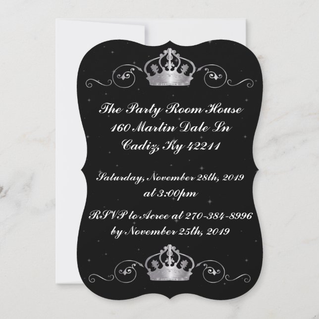 Invitation 60e, anniversaire (Dos)